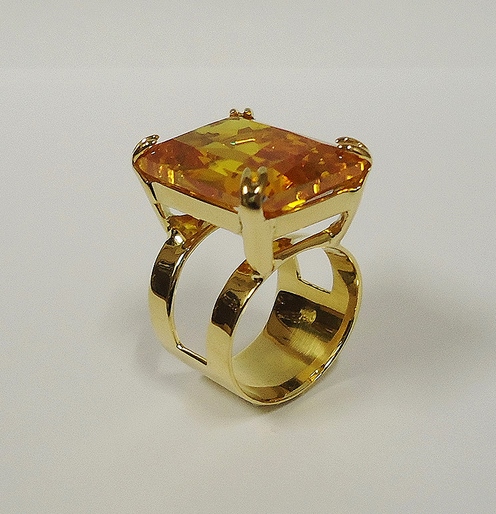 Yellow topaz ring November Birthstone