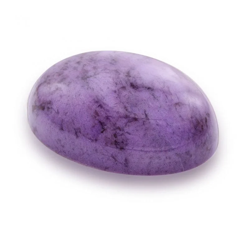 Purple jade gemstone