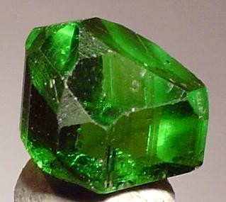 Tsavorite green precious stone